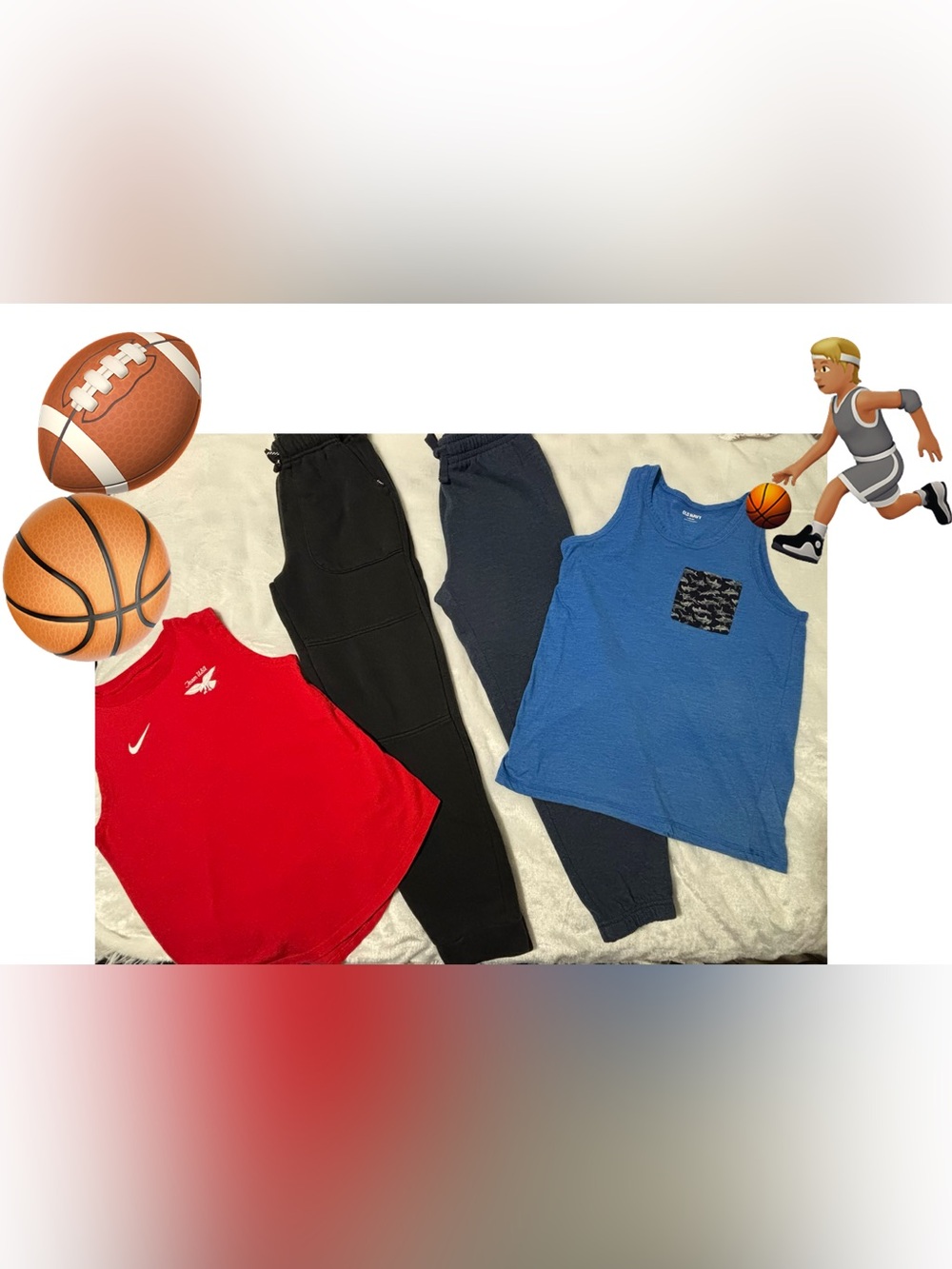 Boy’s | Bundle of 4 Pc. | 2 Jogger Pants and 2 sleeveless athletic tanks
